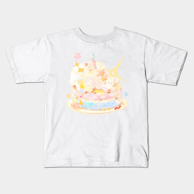 Happy Cake Kids T-Shirt by happyyu